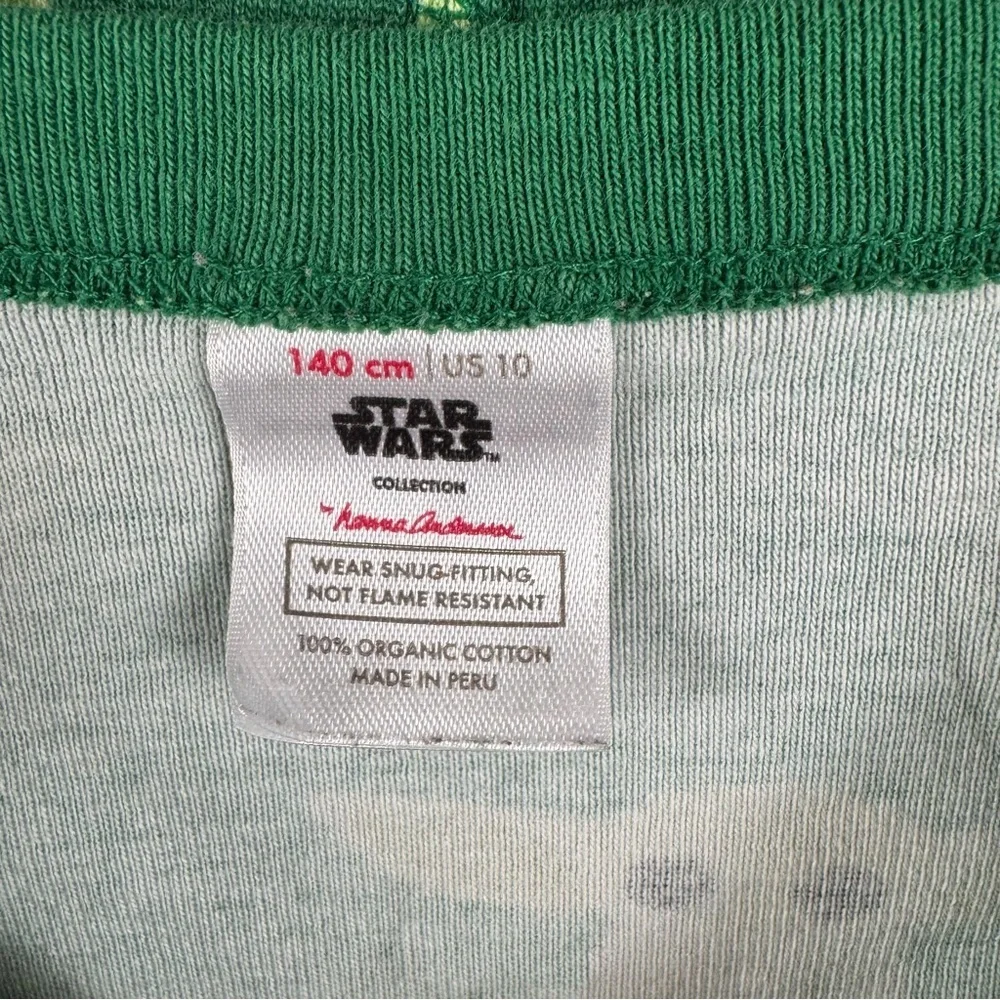 Hanna Andersson Baby Yoda Grogu Long Sleeve Pants Character Pajamas Size 10